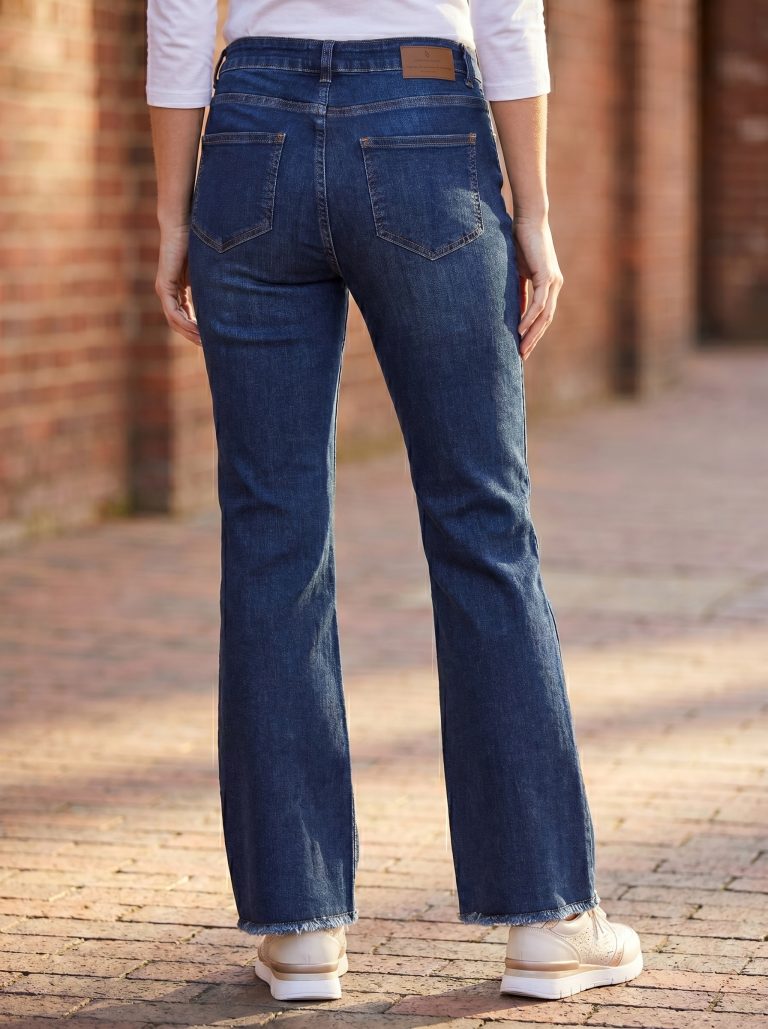 White Pigeon - PANTALON JEANS FLARE FIT - DARK USED 2