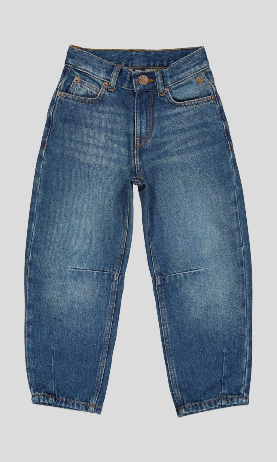 White Pigeon - Jean garçon coupe jogger en denim 100% coton -  BLEU Foncé 2