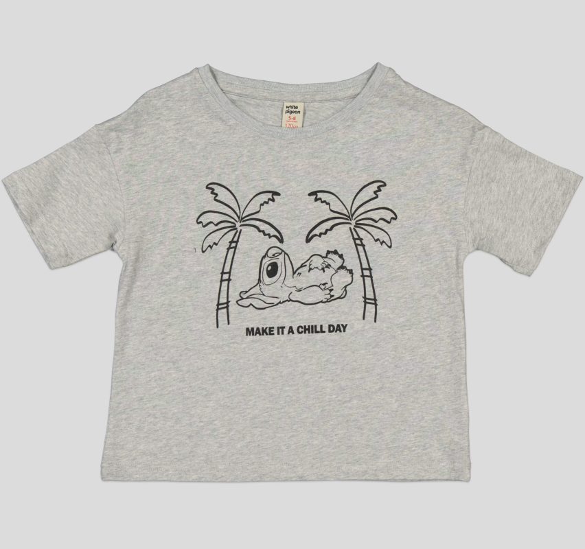 White Pigeon -T-shirt pour fillette en jersey 100% coton - Gris 2