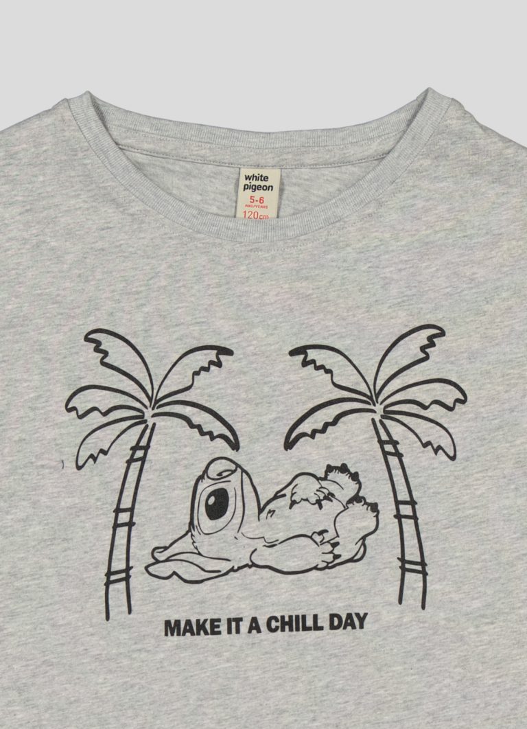 White Pigeon -T-shirt pour fillette en jersey 100% coton - Gris 3