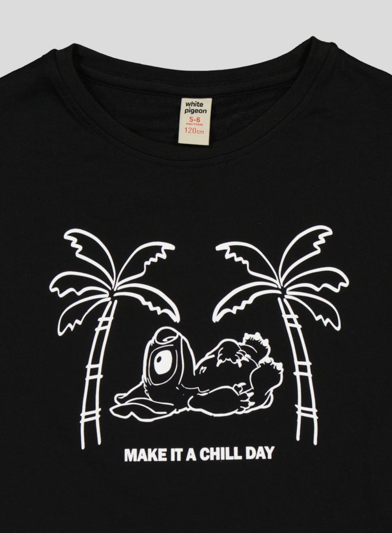 White Pigeon -T-shirt pour fillette en jersey 100% coton - Noir 2