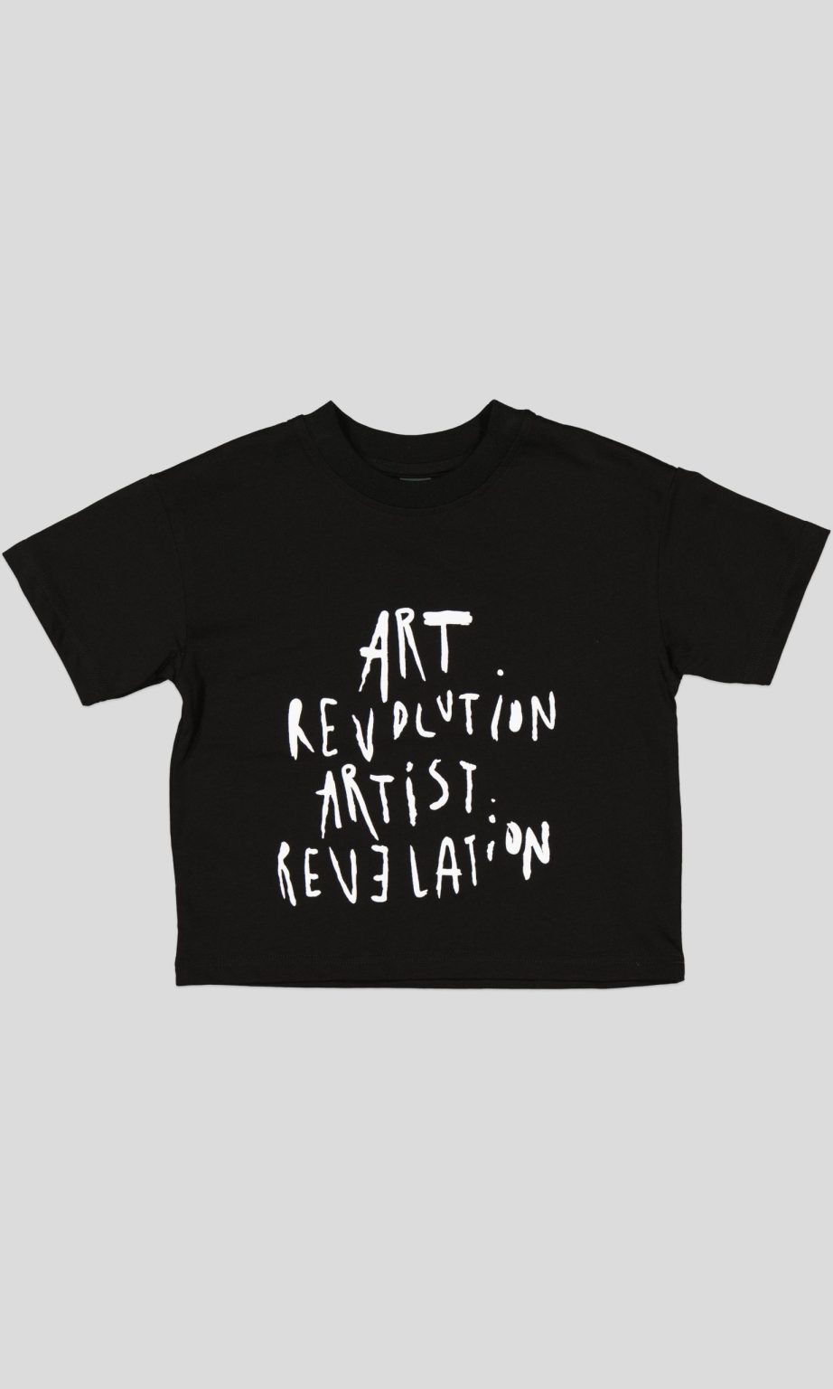 "White Pigeon -T-shirt garçon en jersey 100% coton léger ""Art Revolution"" - Noir" 2