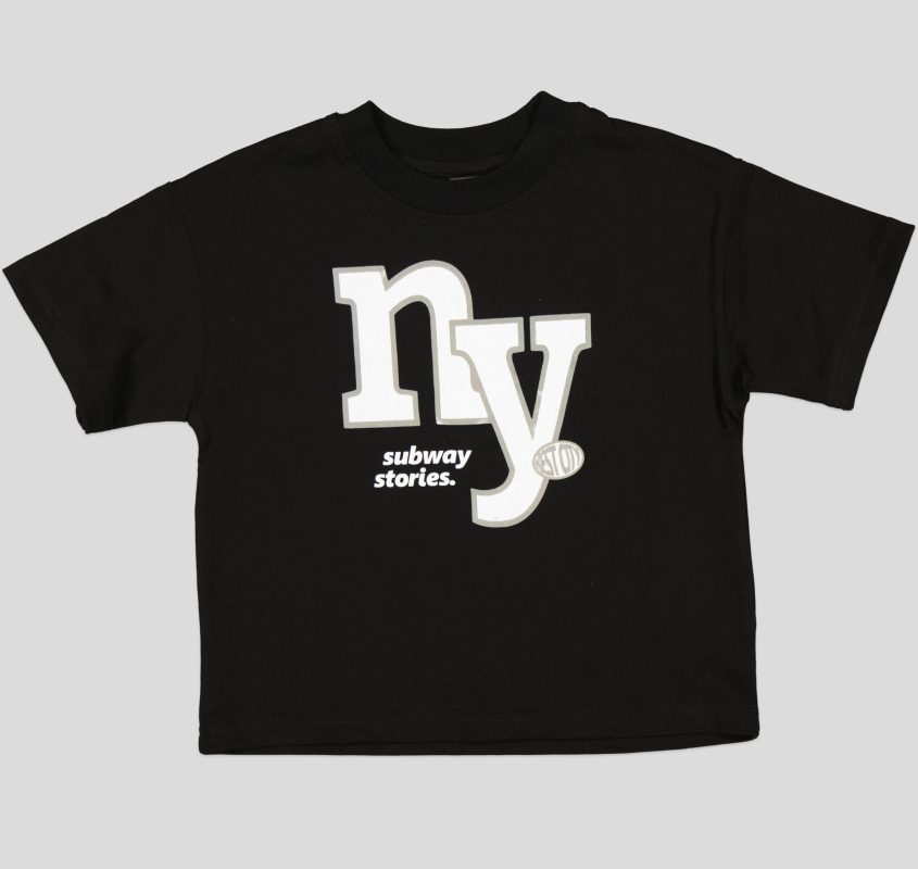 White Pigeon - T-SHIRT GARCON MANCHE COURTE NY - NOIR 3