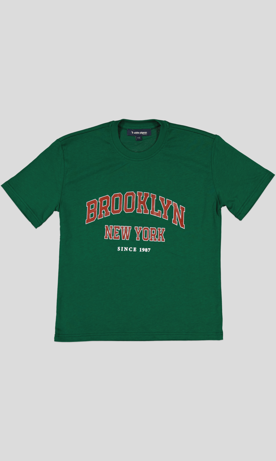 "White Pigeon - T-SHIRT FEMME REGULAR FIT JERSEY ""Brooklyn"" - VERT" 2