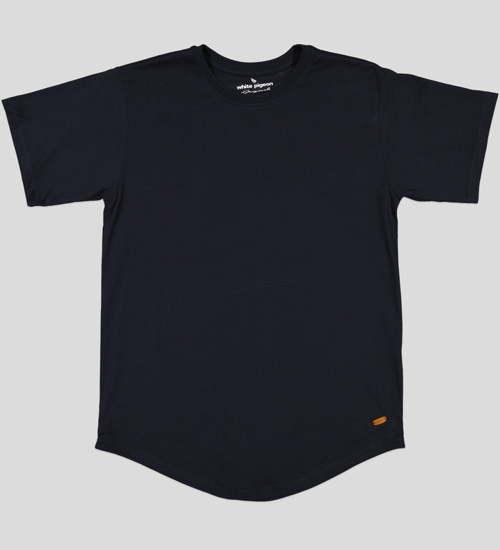 White Pigeon - T-shirt homme en jersey 100% coton "Mountains" - BLEU FONCE 3