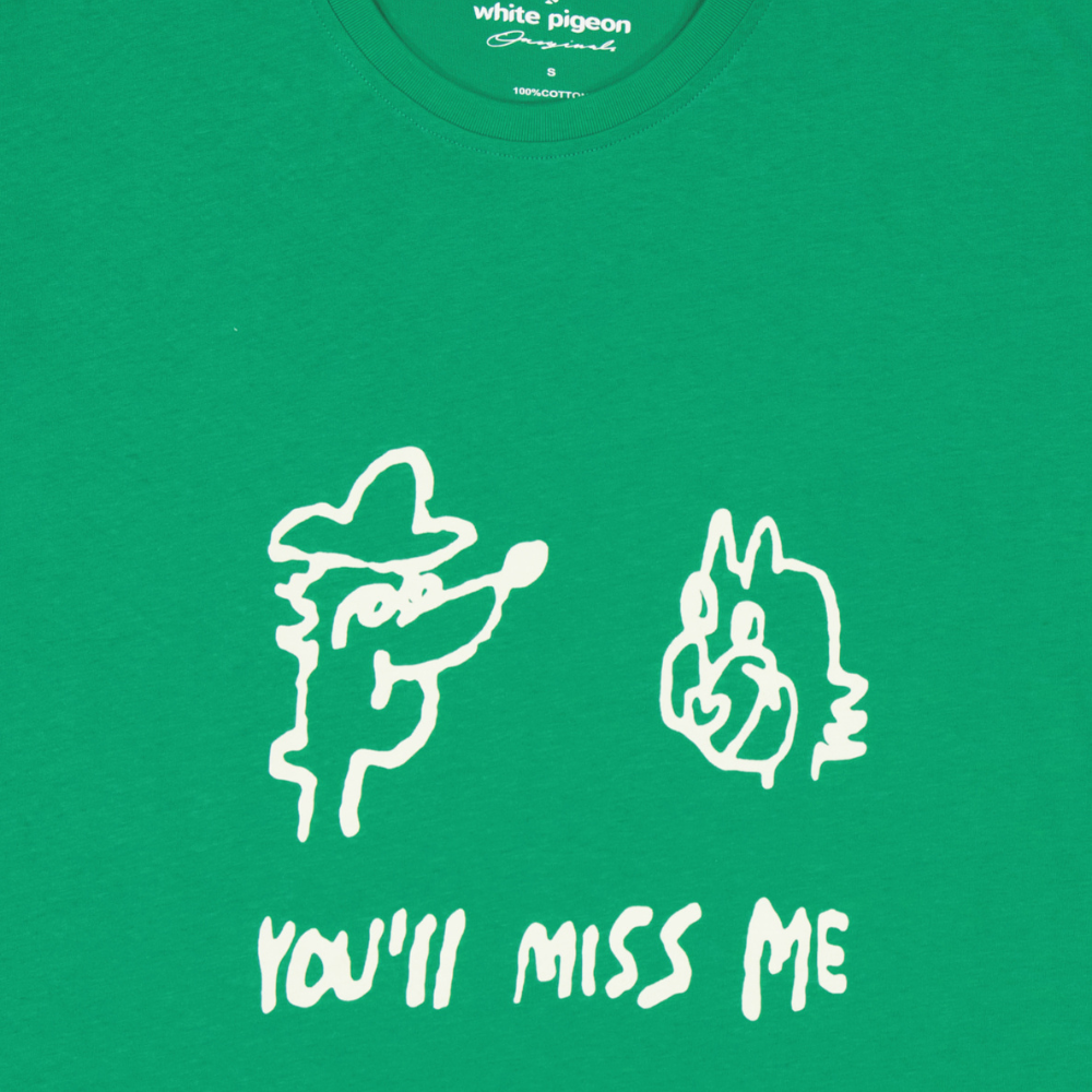 "White Pigeon - T-shirt homme en jersey ""you'll Miss Me"" - Vert" 4