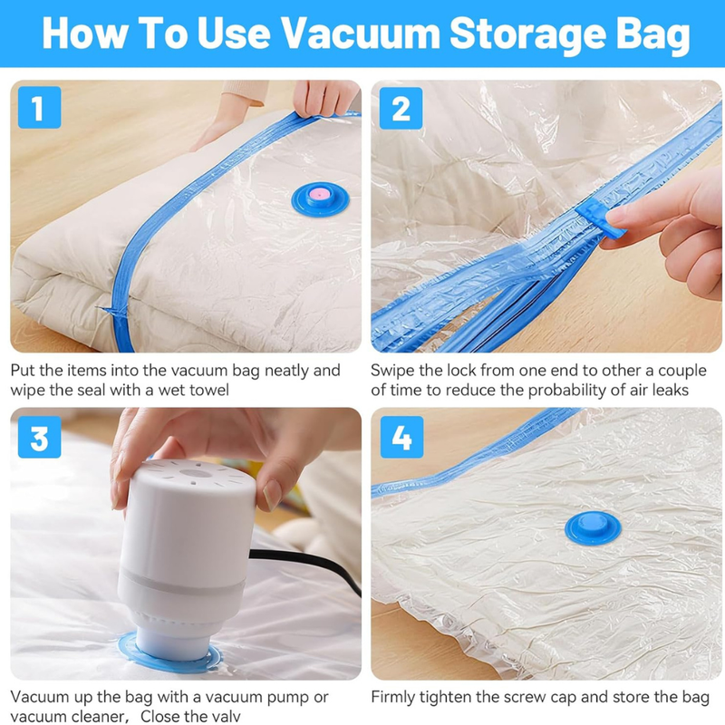 NEST - Pack de 3 sacs de stockage sous vide 68 x 98 cm Transparent 2