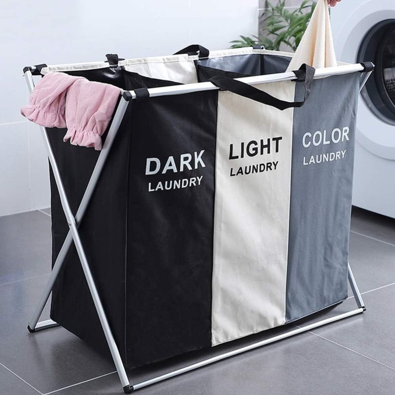 NEST – Panier à Linge Pliable a 3 Compartiment