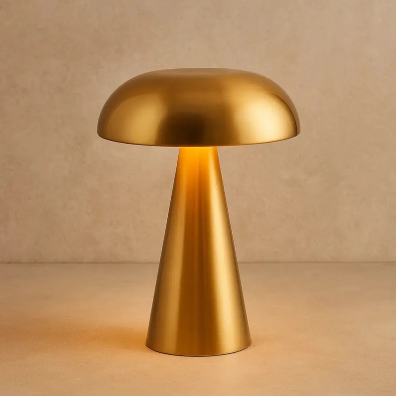 NEST – Lampe LED Sans Fil en Métal Design Champignon – Gold