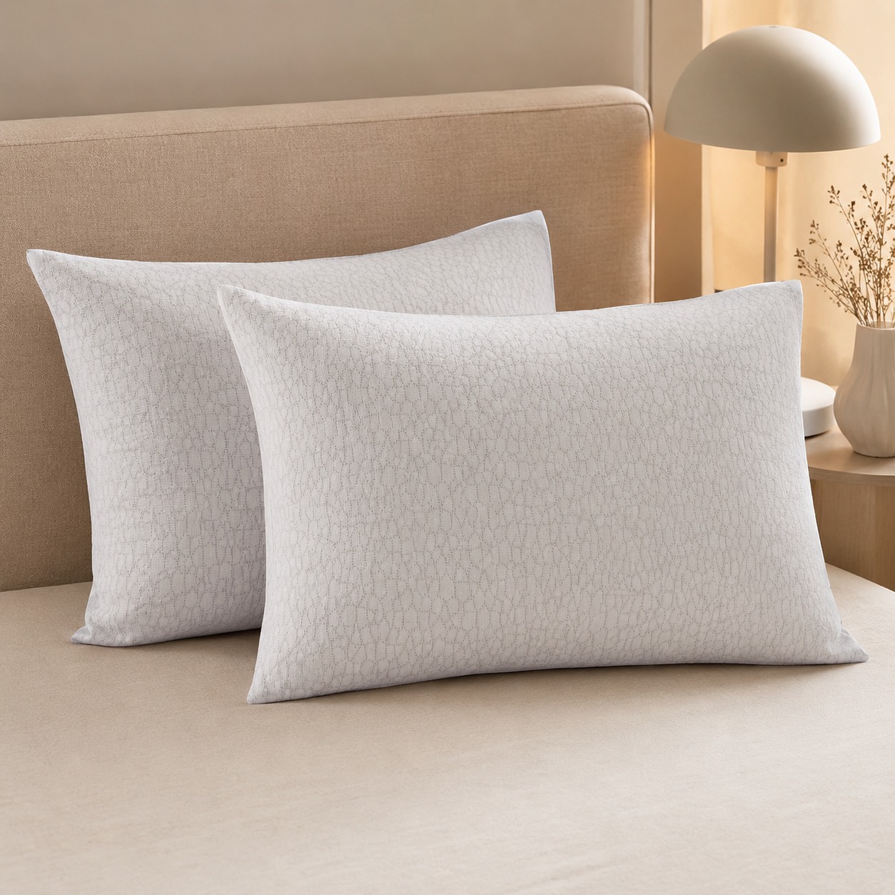 All&amp;More - Lot de 2 oreillers douceurs en fibre - 1kg - 65x45cm 3