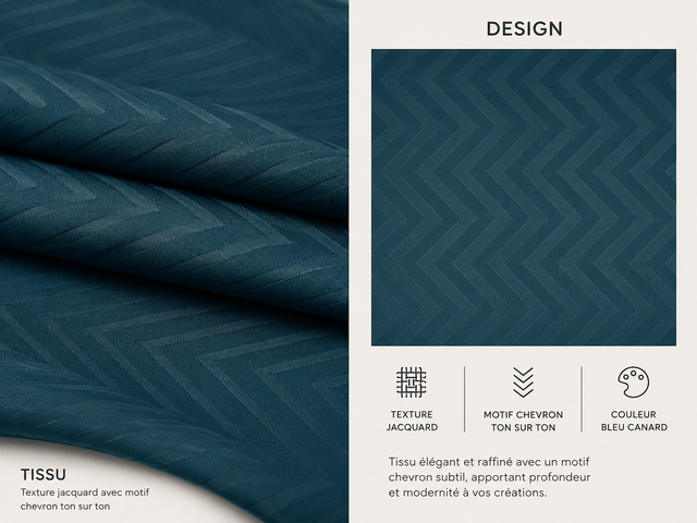 Mariam Collection - Parure de Lit 2 Places 100% Coton MAR001 - Bleu Canard 2
