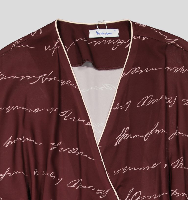 White Pigeon - ROBE Imprimer Femme - Bordeaux 3