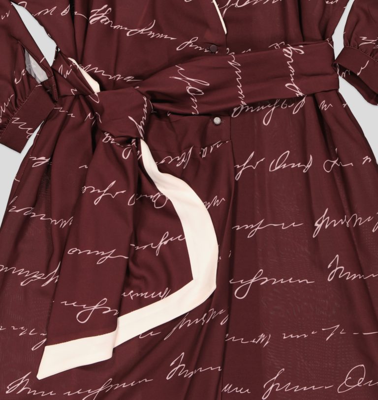 White Pigeon - ROBE Imprimer Femme - Bordeaux 4