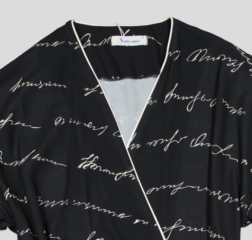 White Pigeon - ROBE Imprimer Femme - Noir 4