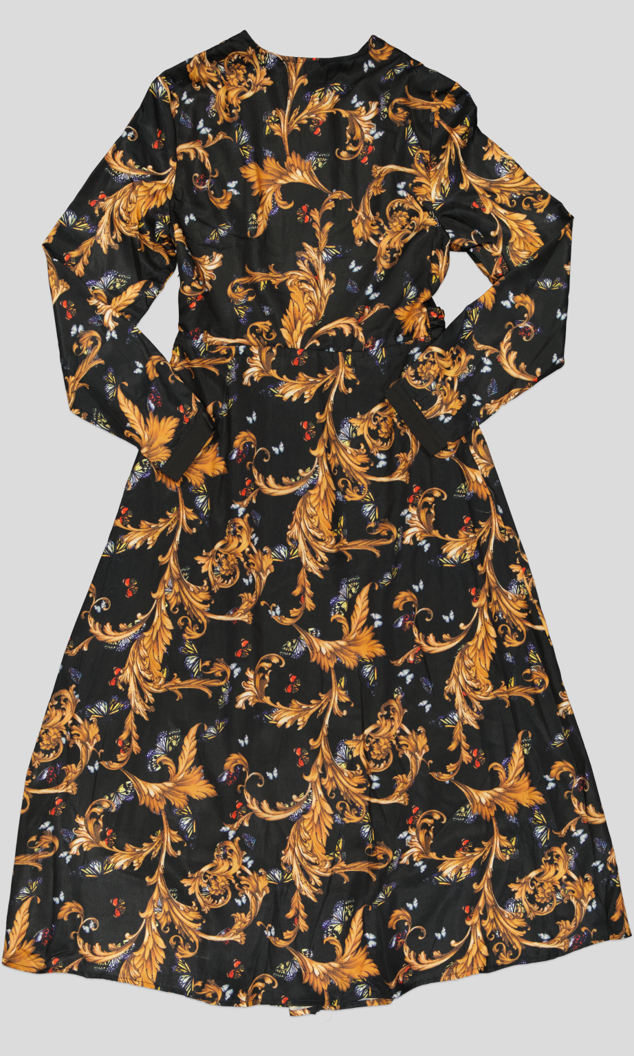 White Pigeon - ROBE Imprimer Fleur Femme - Noir 5