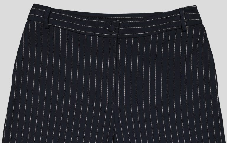 White Pigeon - Pantalon Femme élégant à coupe taille haute - Bleu 6