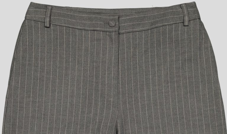 White Pigeon - Pantalon Femme élégant à coupe taille haute - Gris 5