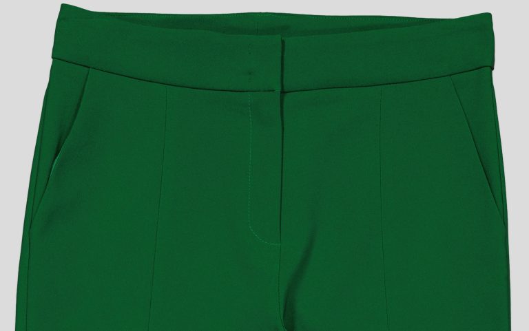 White Pigeon - Pantalon Elegant chic taille Haute Pour Femme - Vert Bouteille 6