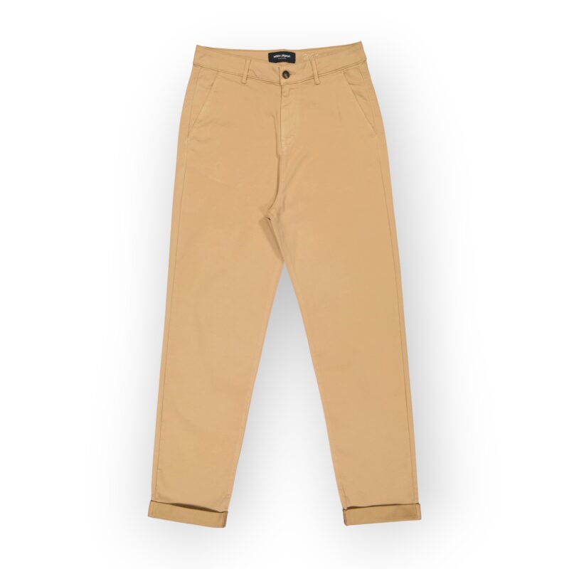 White Pigeon – PANTALON CHINO COTTON – Beige Foncé
