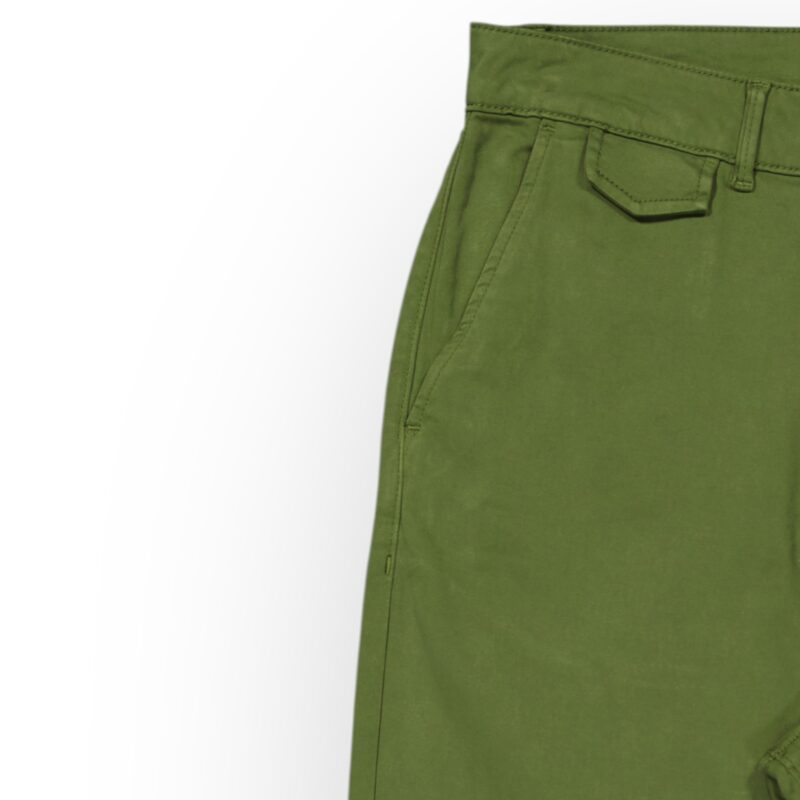 White Pigeon - PANTALON CHINO COTTON RABAT - VERT KAKI 3
