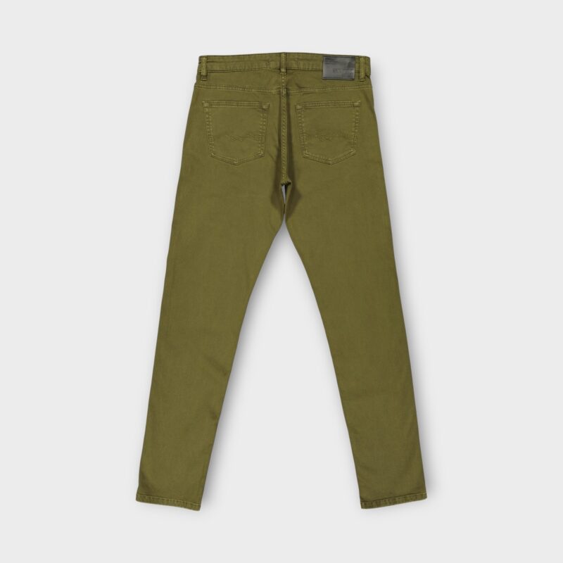 White Pigeon - PANTALON CINQ POCHES COTON ELASTHANNE - Vert Kaki 2
