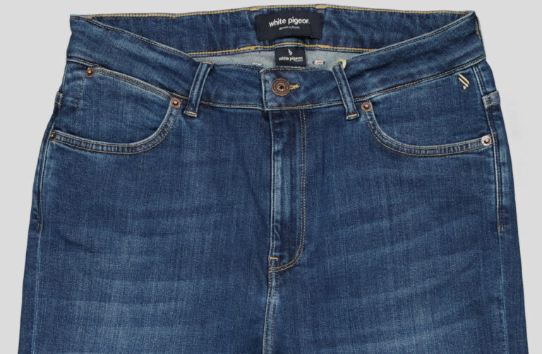 White Pigeon - PANTALON JEANS SLIM FIT - Bleu Vintage 4
