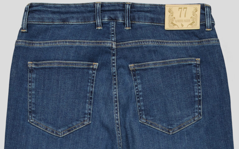 White Pigeon - PANTALON JEANS SLIM FIT - Bleu Vintage 5