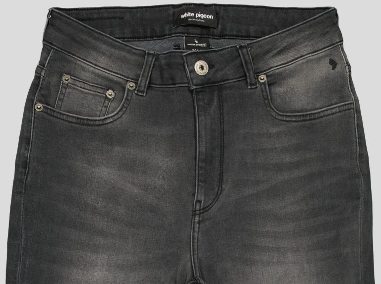 White Pigeon - PANTALON JEANS SLIM FIT - Noir Vintage 5