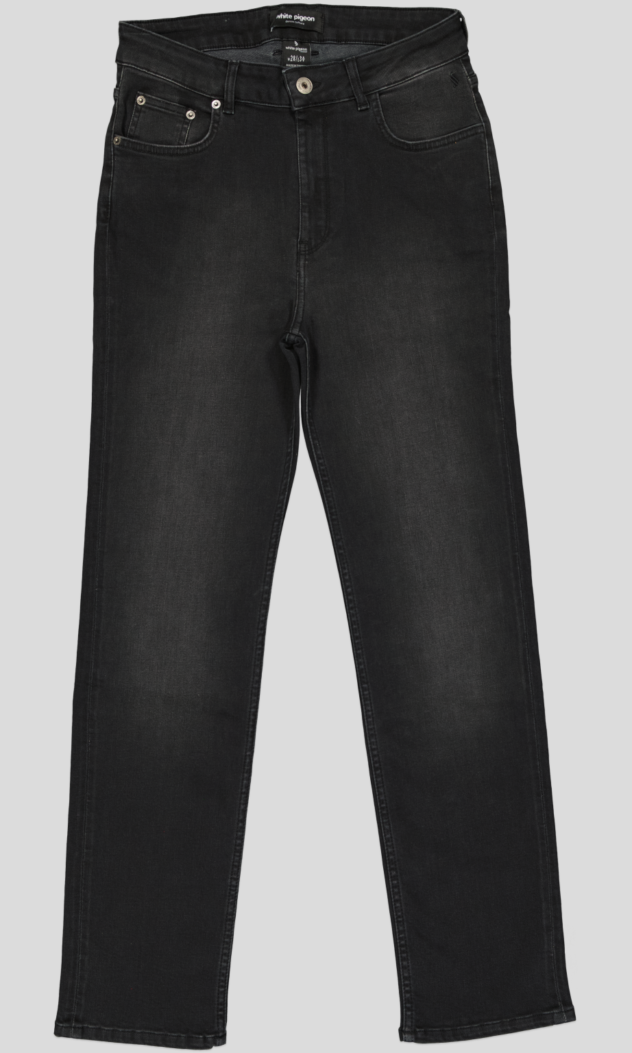 White Pigeon – PANTALON JEANS SLIM FIT – Noir Medium Used