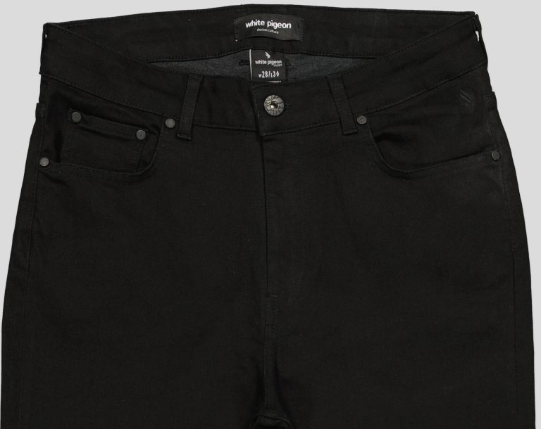 White Pigeon - PANTALON JEANS SLIM FIT - Noir Stone 5