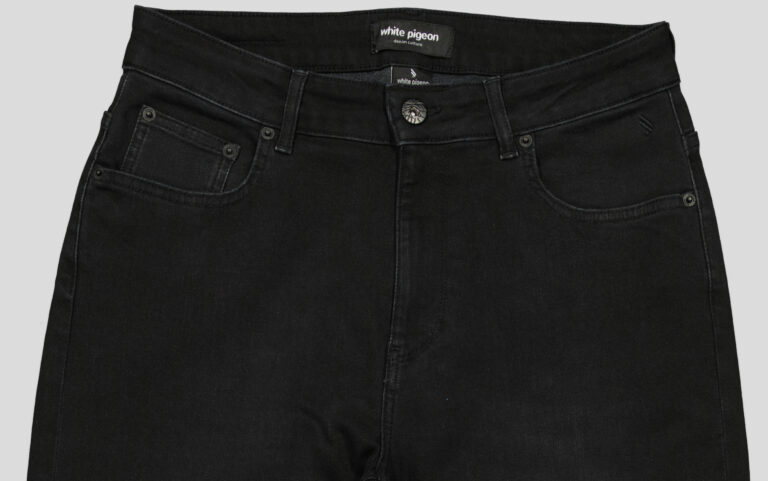White Pigeon -PANTALON JEANS FEMME STRAIGHT STR - BK / BK STR 3