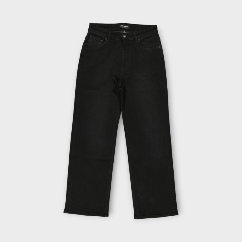 White Pigeon -PANTALON STRAIGHT LARGE FIT – Noir Used