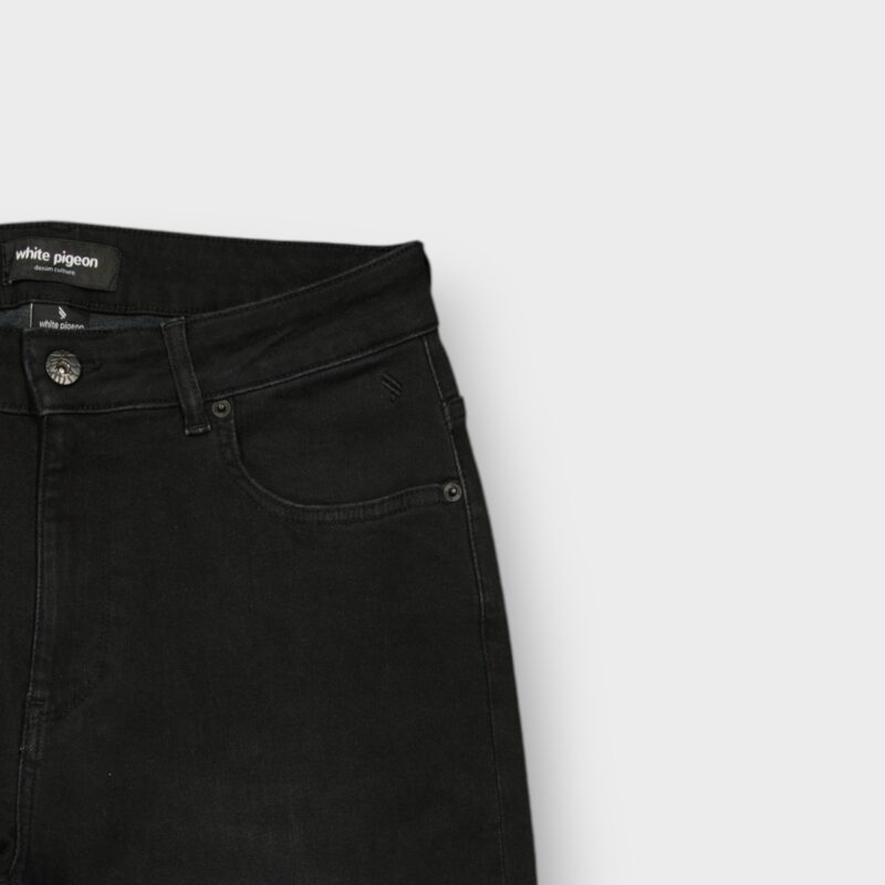 White Pigeon -PANTALON STRAIGHT LARGE FIT - Noir Used 3