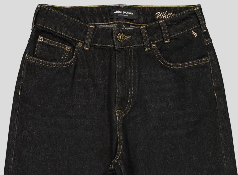 White Pigeon -PANTALON LOOSE FIT - Noir Damage 5