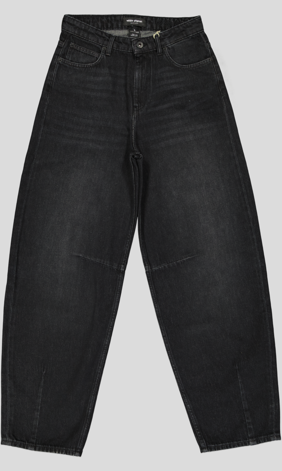 White Pigeon – PANTALON BAGGY FIT EN DENIM 100 % COTON – Noir Used