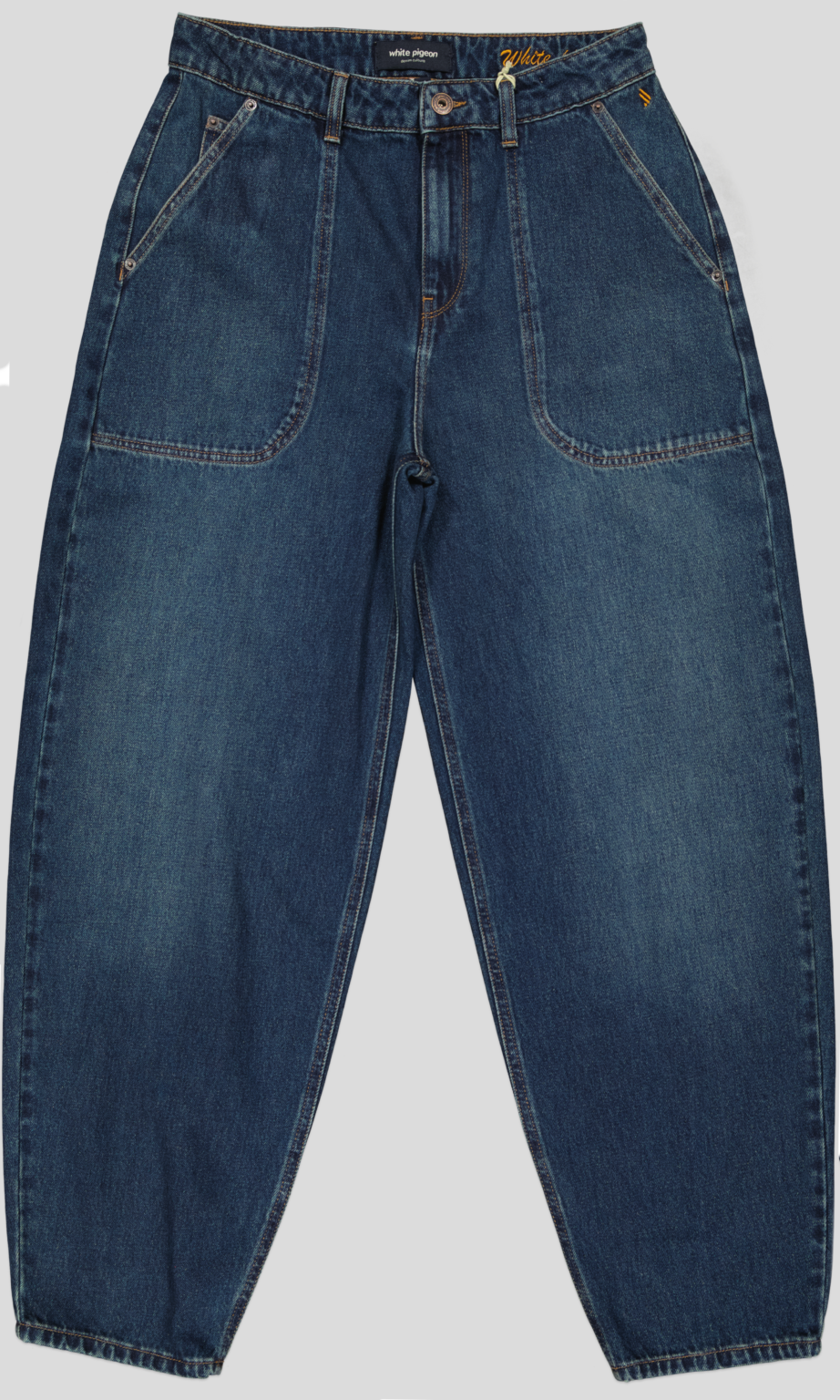 White Pigeon – PANTALON BAGGY EN DENIM RIGIDE 100 % COTON – Med Vintage