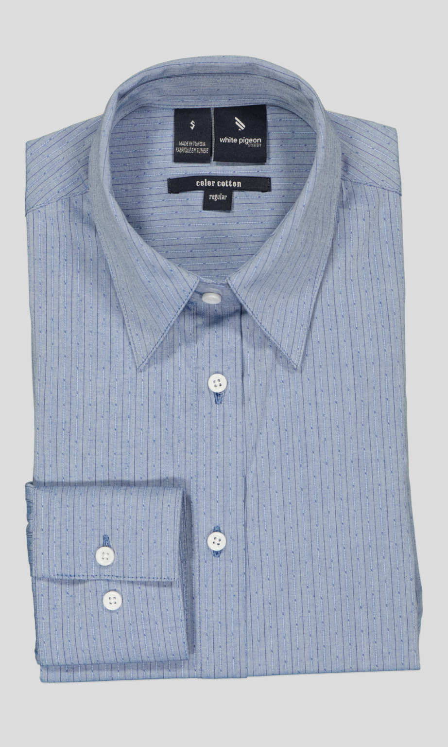 White Pigeon - CHEMISE FEMME REGULAR FIT - Bleu Foncé 2