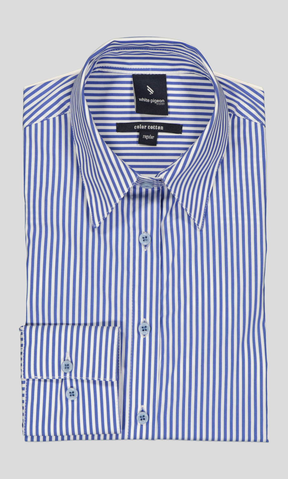 White Pigeon - CHEMISE FEMME REGULAR FIT - Bleu 2