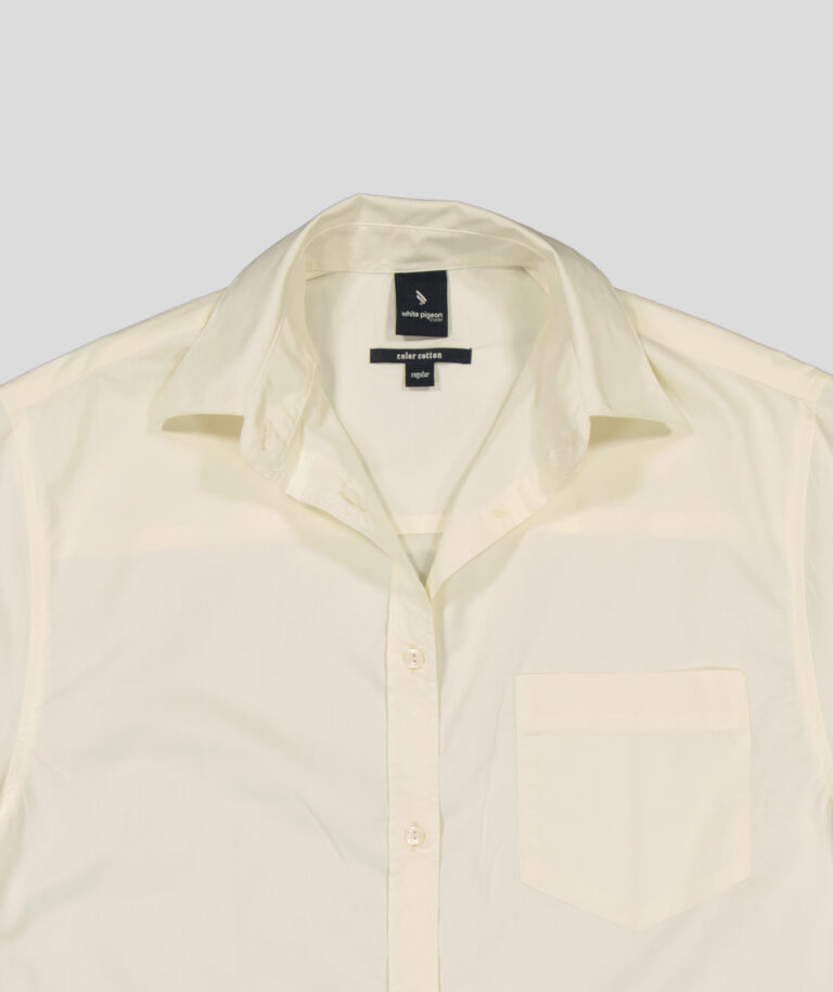 White Pigeon - CHEMISE GABARDINE REGULAR FIT - Ecru 6