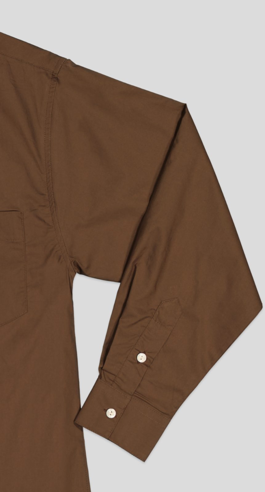 White Pigeon - CHEMISE GABARDINE REGULAR FIT - Marron 5