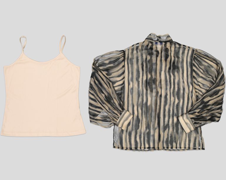 White Pigeon - Chemise à rayures élégantes avec mélange - Beige 2
