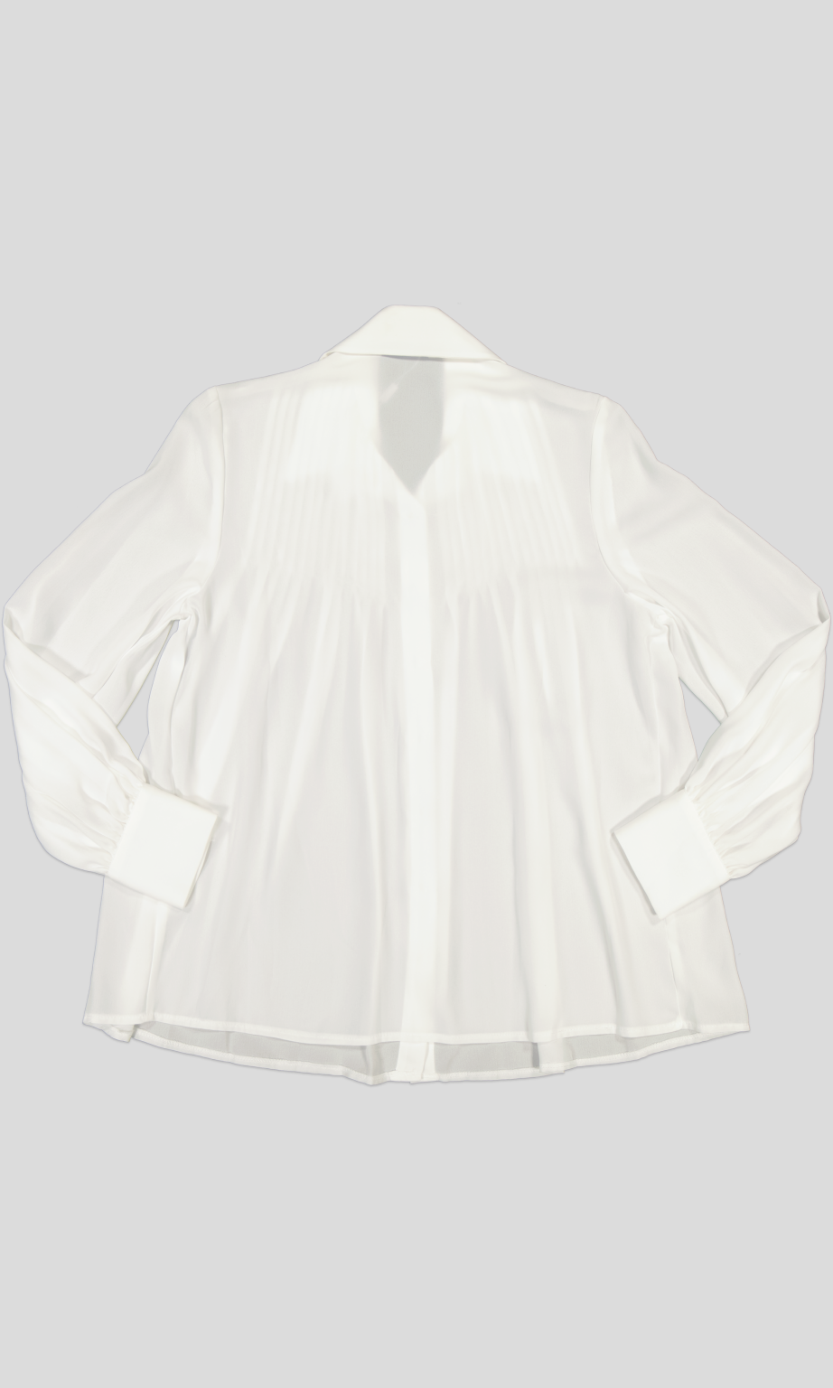 White Pigeon - Chemisier fluide pour femme à manches longues et col classique - Blanc 2