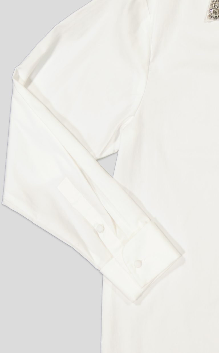 White Pigeon - Chemise élégantes Coupe fluide avec manches - Blanc 4