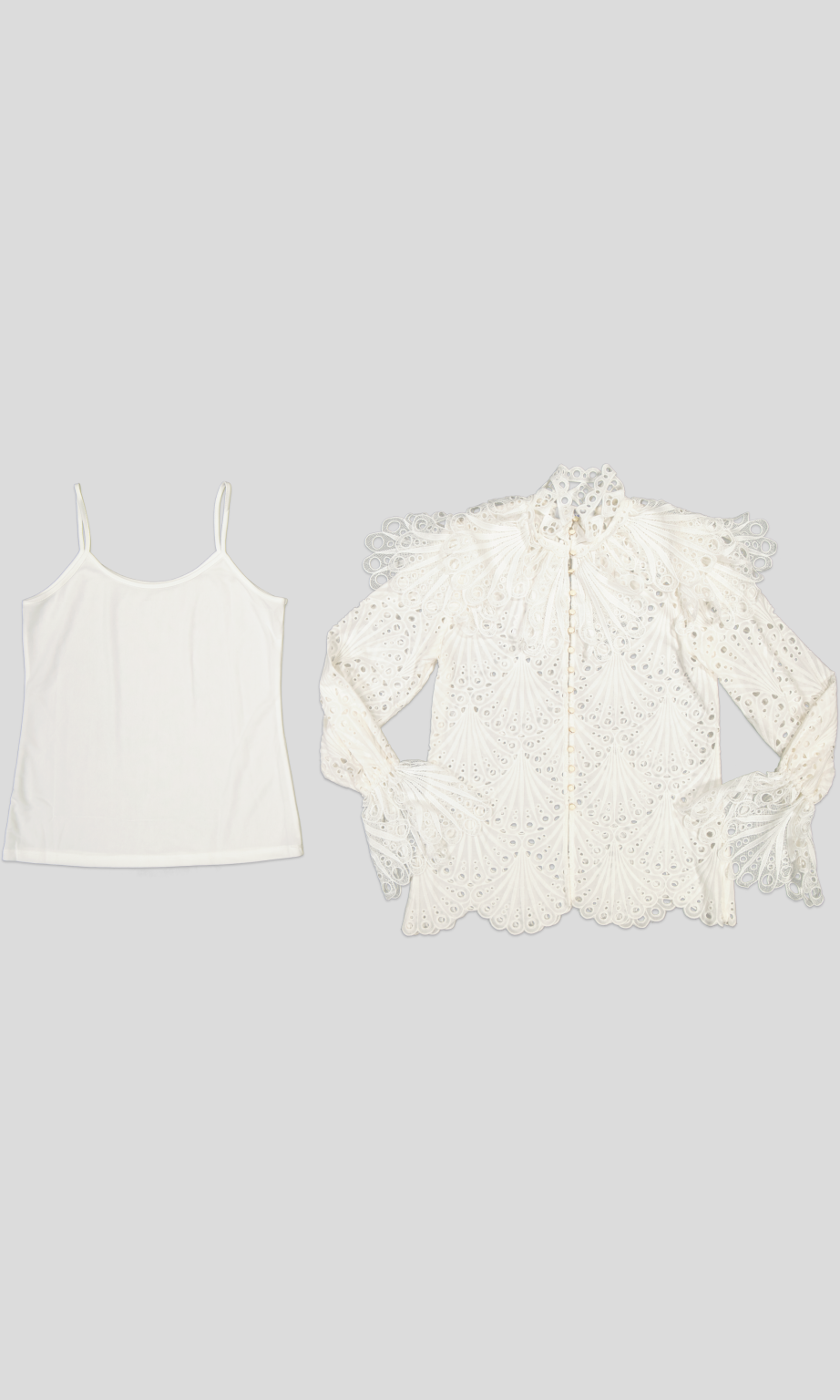 White Pigeon -Chemise élégante en dentelle - Blanc 2