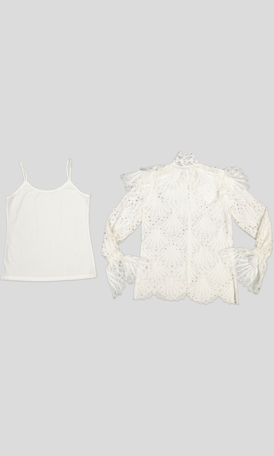 White Pigeon -Chemise élégante en dentelle - Blanc 3