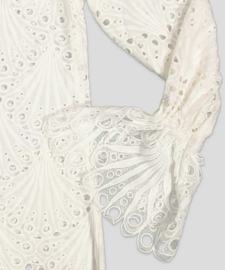 White Pigeon -Chemise élégante en dentelle - Blanc 5