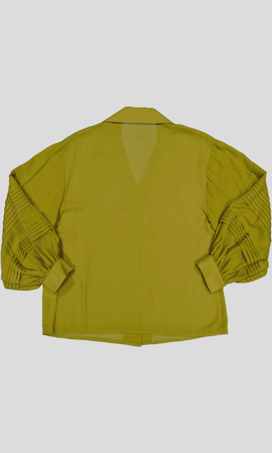 White Pigeon - Chemise à élégantes en Coupe fluide avec manches légèrement bouffant - Vert 2