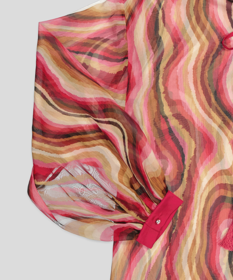 White Pigeon - CHEMISE Moderne Fluide Pour l'été - Fushia 3