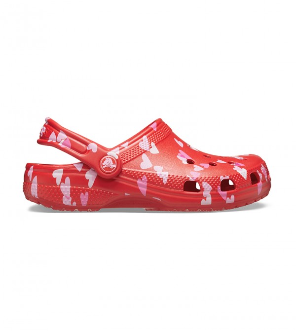 Crocs – Sabots classiques pour tout-petits pour la Saint-Valentin – Rouge Cœur