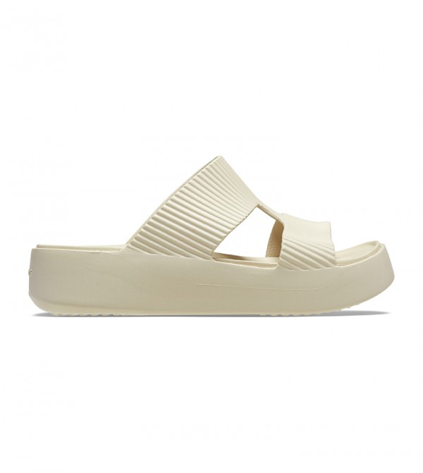 Crocs – Bretelles en H pour plateforme – Beige